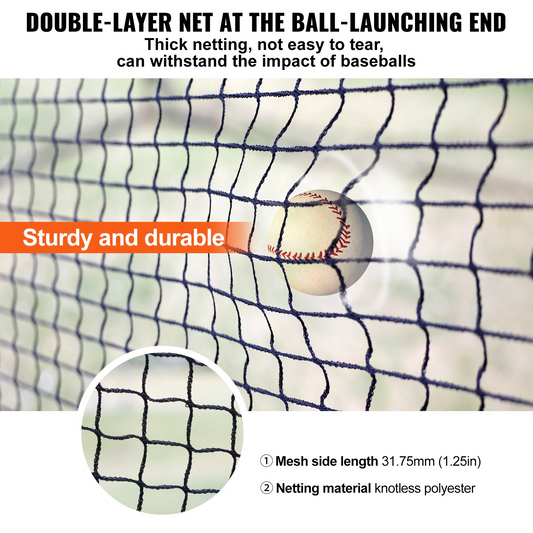 VEVOR 40FT Baseball Batting Cage, Heavy Duty Net & Frame for Backyard Training