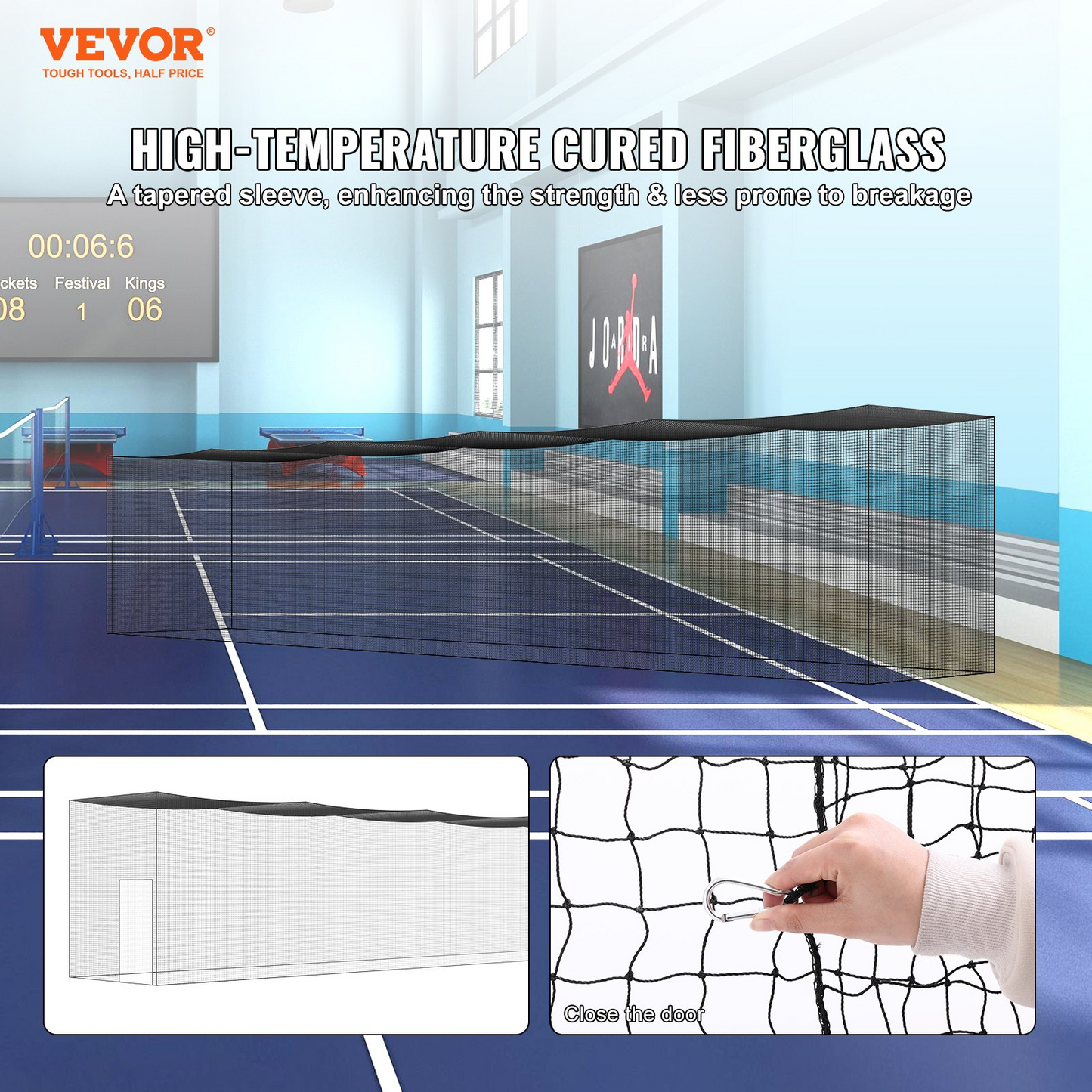 VEVOR 70FT Baseball Batting Net, Heavy Duty PE Practice Net with Door & Bag