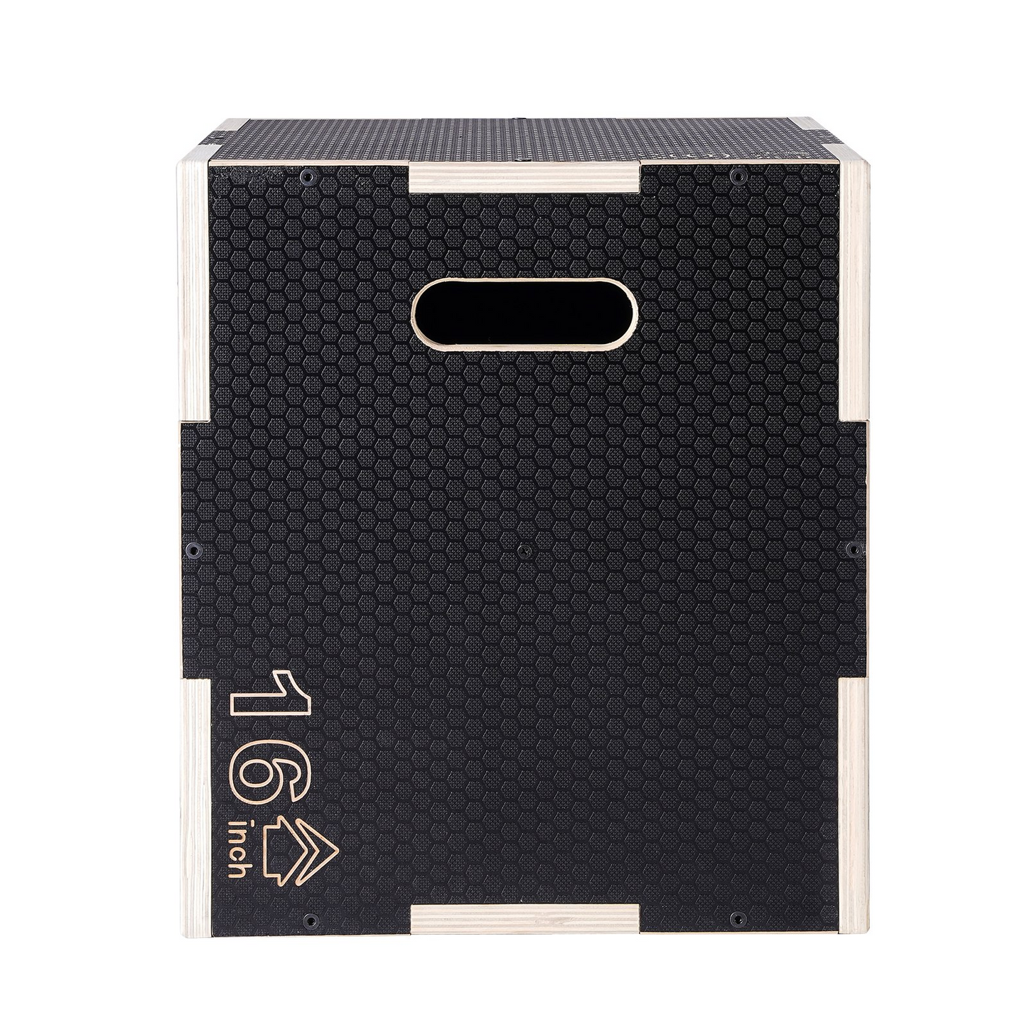 VEVOR 3-in-1 Wooden Plyometric Jump Box, 20/18/16 Inch Anti-Slip Step Box, Black