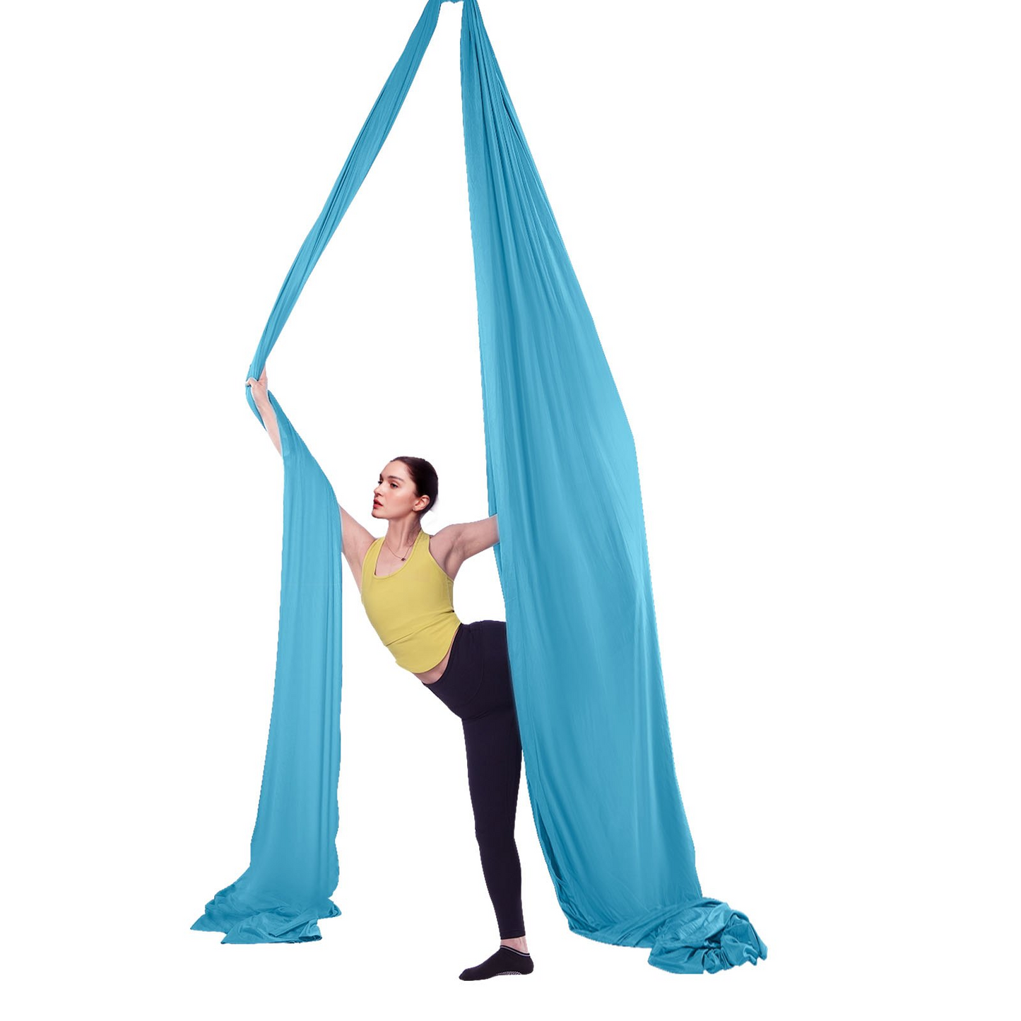 VEVOR 5.5-Yard Aerial Yoga Hammock & Swing Kit, 100gsm Nylon, Blue
