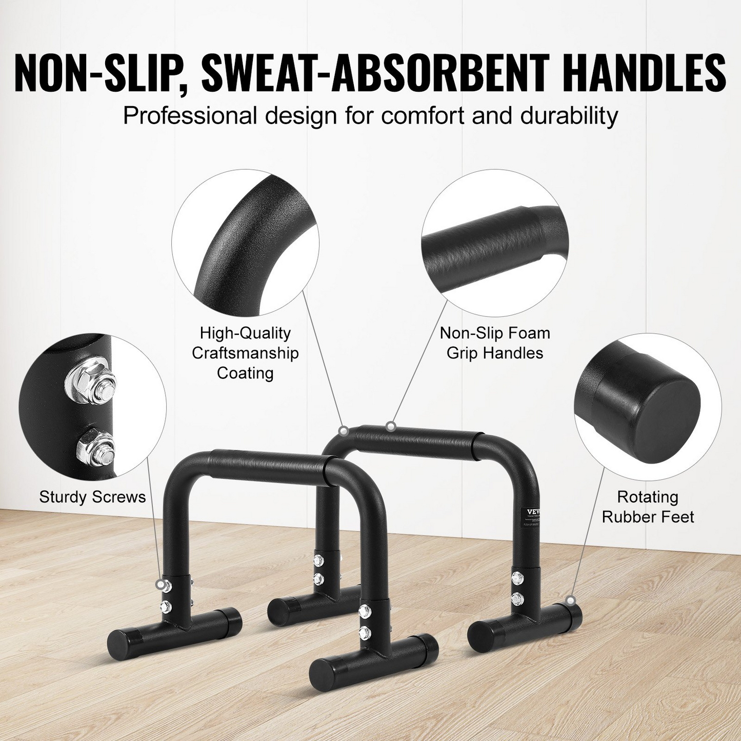 VEVOR Heavy Duty Dip Bars, 500 lbs Capacity, for Home Gym & Outdoor Training