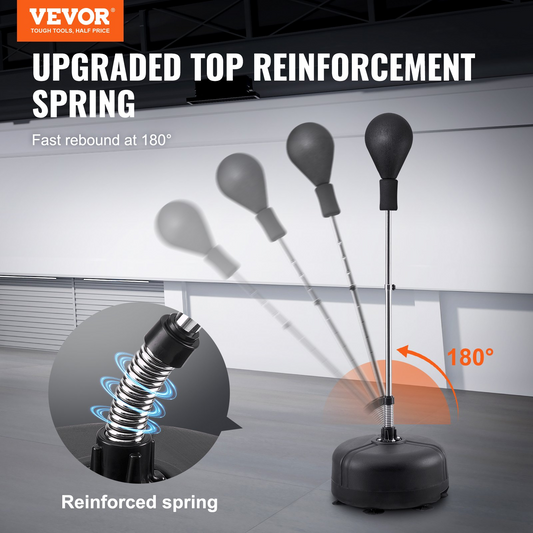 VEVOR Adjustable Punching Bag Set, Free Standing Reflex Bag with Gloves