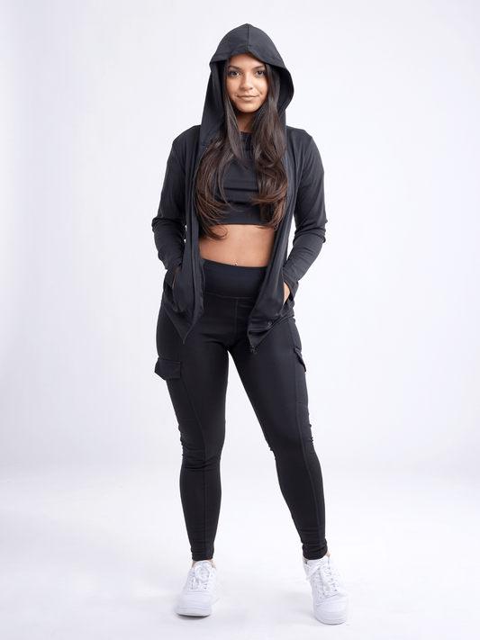 JupiterGear - Athletic Fitted Zip-Up Hoodie Jacket with Pockets