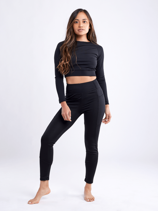Sports long-Sleeve Crop Top
