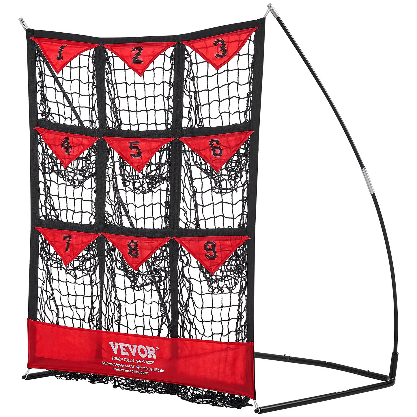 VEVOR 9-Hole Baseball Net, 36"x30" Portable Trainer with Strike Zone & Carry Bag