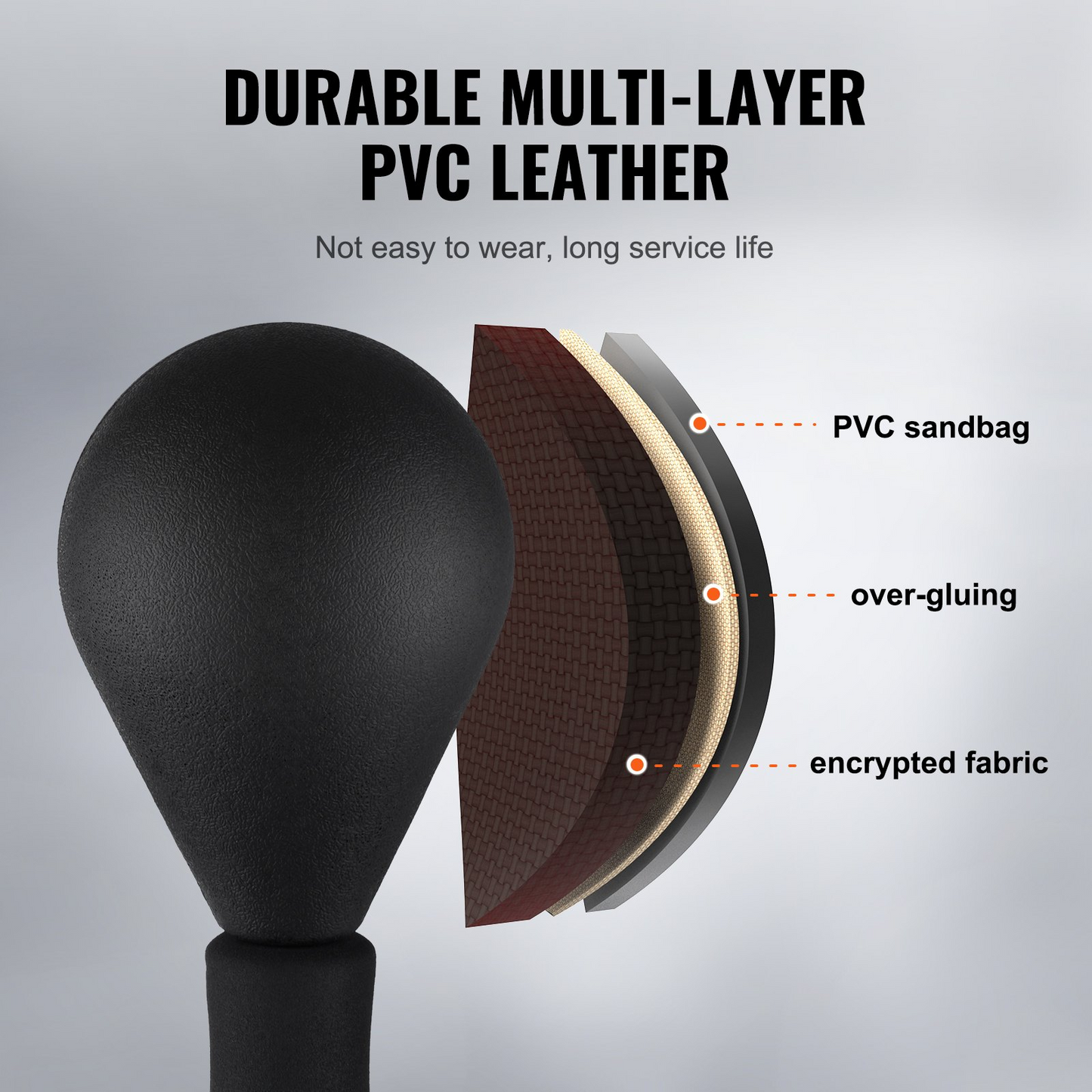 VEVOR Adjustable Punching Bag Set, Free Standing Reflex Bag with Gloves