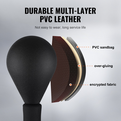 VEVOR Adjustable Punching Bag Set, Free Standing Reflex Bag with Gloves