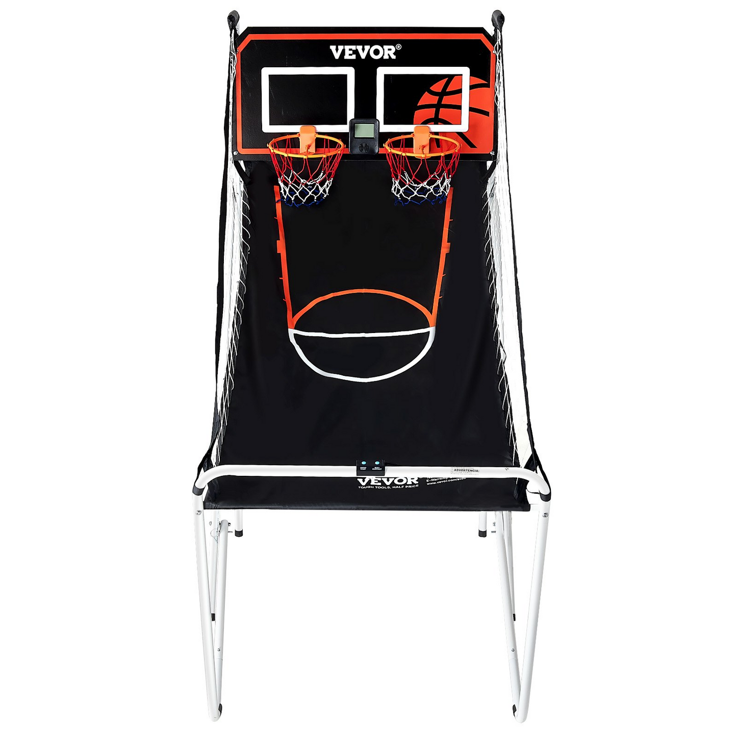 VEVOR Foldable Basketball Arcade Game, 2-Player Indoor Hoops with 8 Modes & LCD Scoreboard