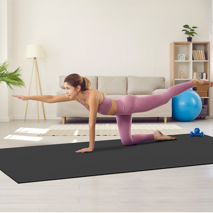 VEVOR 10x6ft Non-Slip Exercise Mat, High-Density Yoga Mat with Bag & Strap