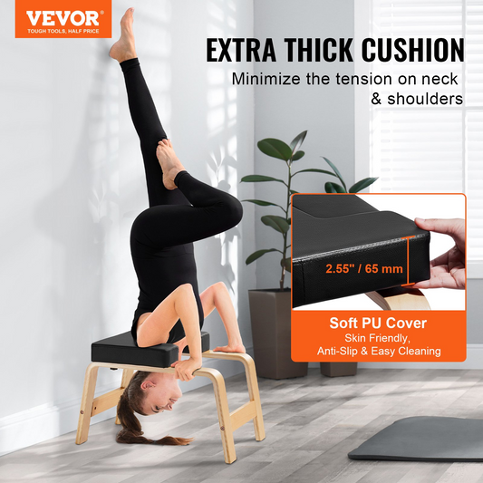 VEVOR Yoga Headstand Bench, Inversion Chair for Fitness & Workout Training